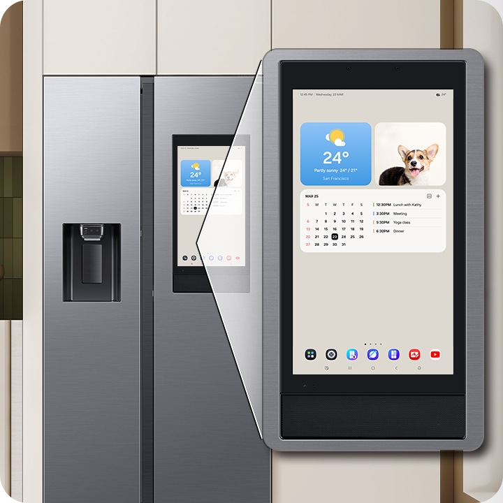 Bespoke AI Side-by-Side Refrigerator Family Hub 21.5