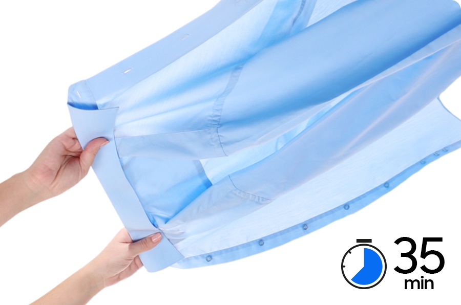 DV5000C can dry a shirts in 35 minutes.