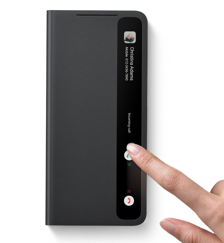 新品 Galaxy S21 Ultra Smart Clear View Galaxy S21 Ultra 5G S-View Cover, Black Mobile Accessories
