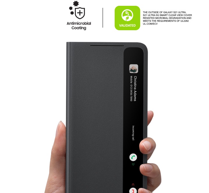 新品 Galaxy S21 Ultra Smart Clear View Samsung Smart Clear View Cover EF-ZG998 For Galaxy S21 Ultra