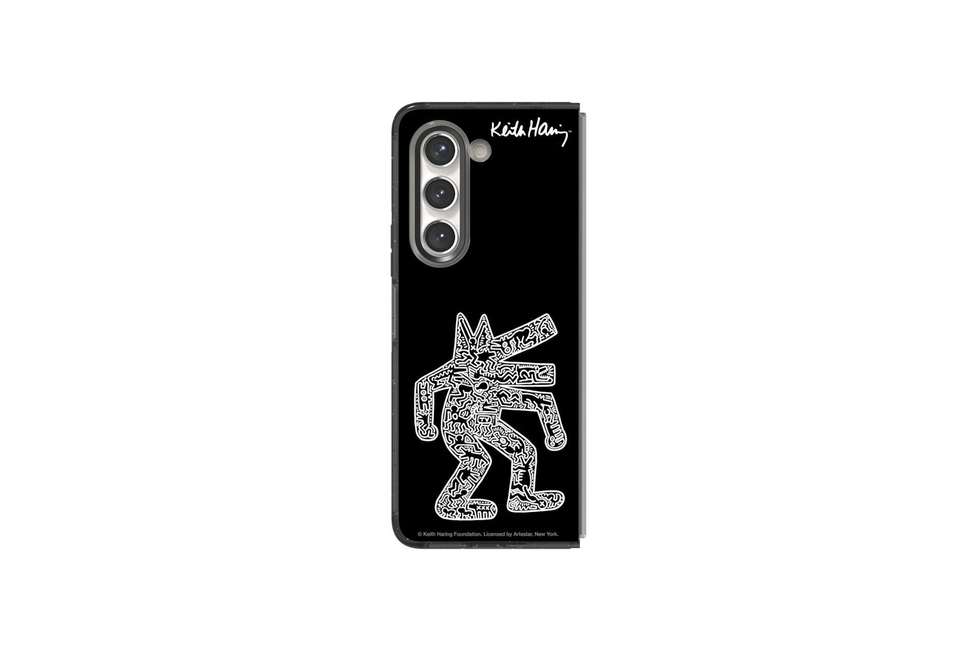 Keith Haring Black Eco-Friends Case For Galaxy Z Fold5 Black | Samsung ...