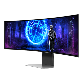 49" Odyssey OLED G9 G95SD DQHD R-Perspective Silver 
