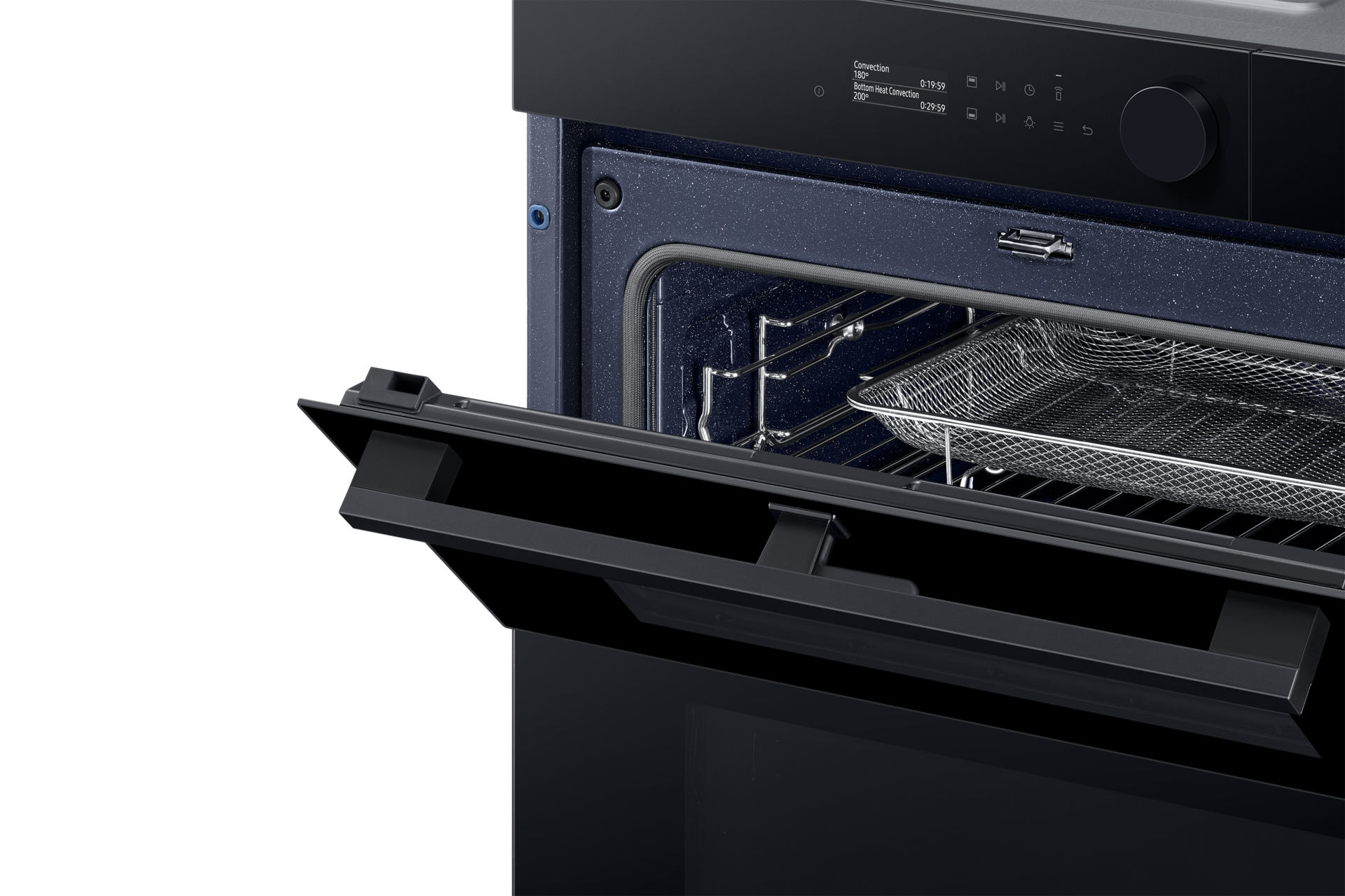 NV7000B 5-1 DCF Oven with Dual Cook Steam and Dual Cook Flex, Natural Steam Detail Black 