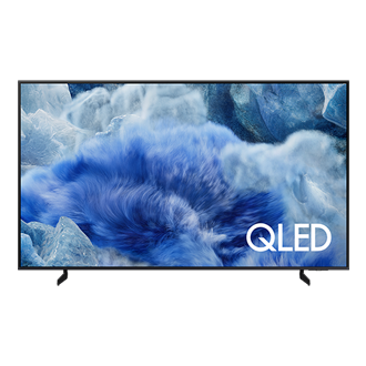 {Size}" QLED Q8F 4K Samsung Vision AI Smart TV (2025) Front Black 