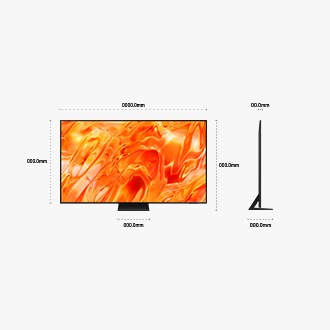 Dimension of Samsung Neo QLED QN70H screen only (## x ## x ## inch). Height with Black Basic feet Stand (## inch). Dimension of Black Basic feet Stand. (## x ## inch).