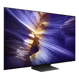 {size}" OLED S90F 4K Samsung Vision AI Smart TV (2025) L-Perspective Black 