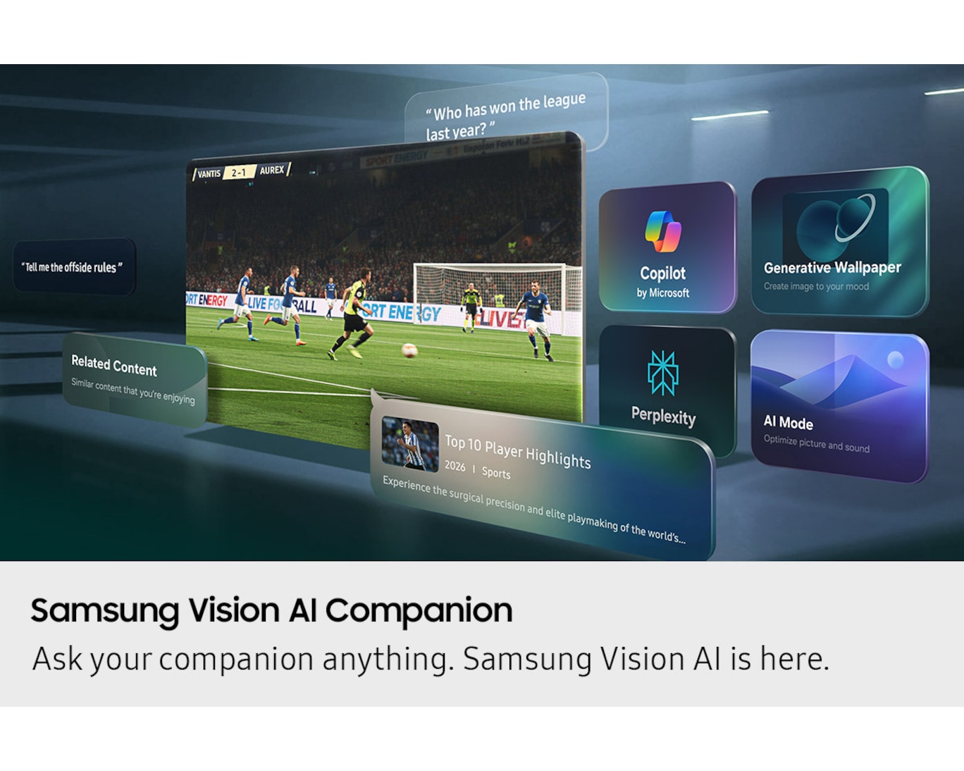 83 Inch OLED S95H 4K Samsung Vision AI Smart TV (2026) Silver