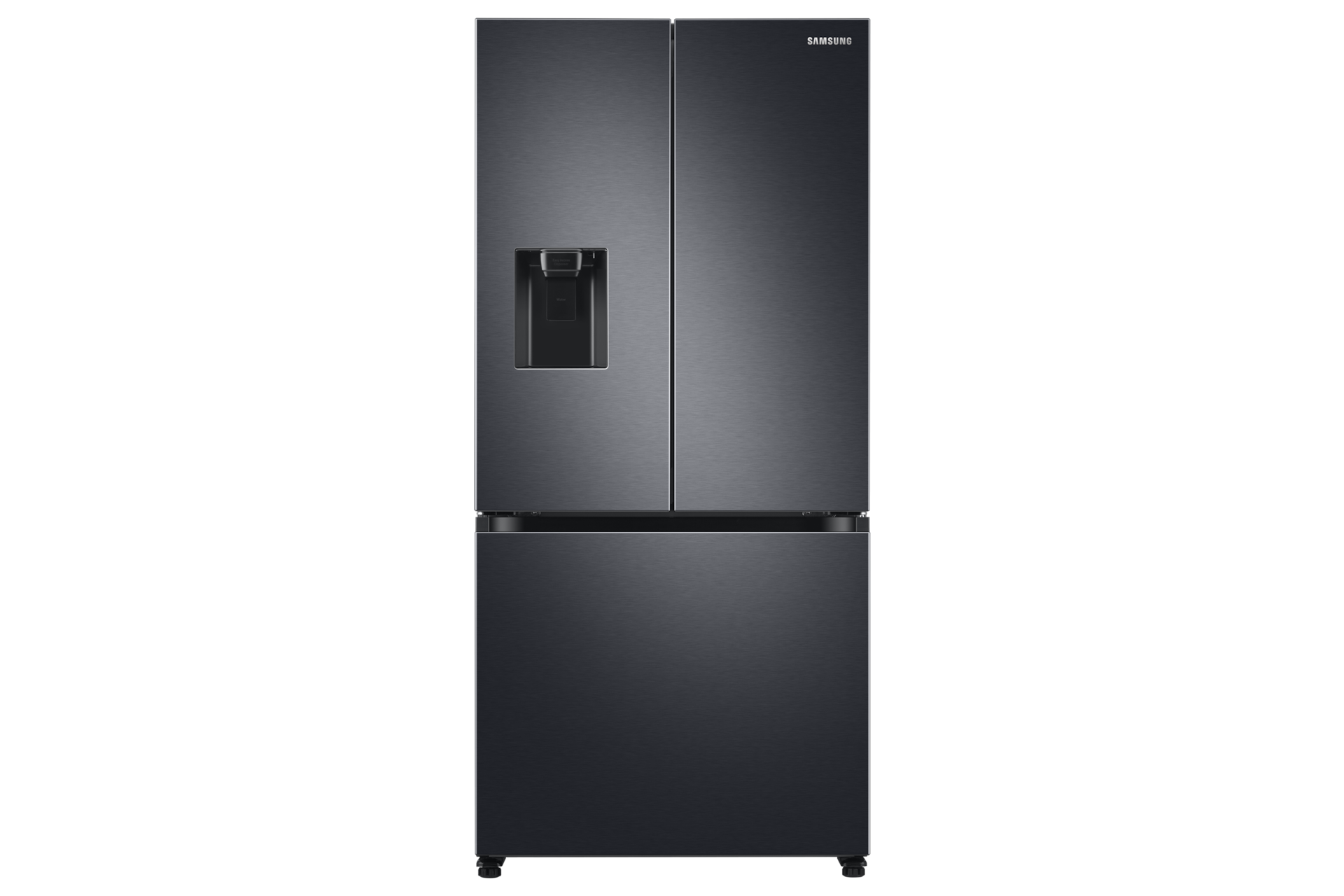 Samsung French Door Fridge with Drawer and Twin Cooling System, Black,470L in Gentle Black (RF49A5202B1/FA)