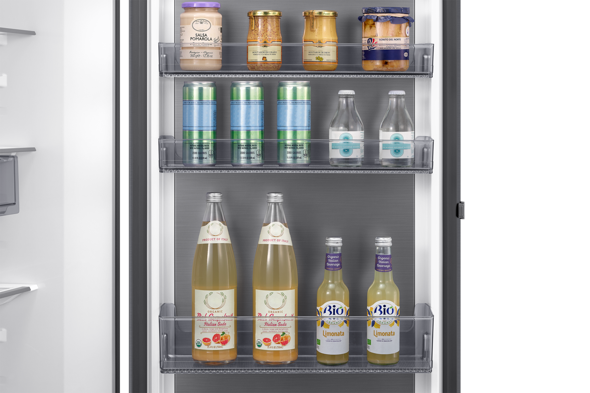 Tall One Door RI80H/24 AI precise cooling 387L Detail-Metal-Door Silver 