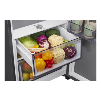 Tall One Door RI80H/24 AI precise cooling 387L Detail-Humidity-Box Silver 