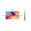 Dimension of Samsung Mini LED M70H screen only (## x ## x ## mm). Height with TitanGray Basic feet Stand (## mm). Dimension of TitanGray Basic feet Stand. (## x ## mm).