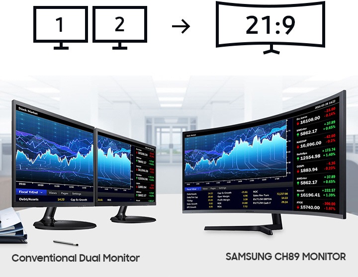 34 Ultra WQHD Monitor con Pantalla ancha 21:9 - Samsung PE