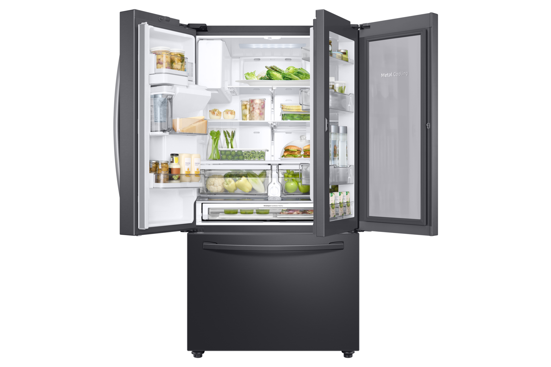 front-open-with-food black