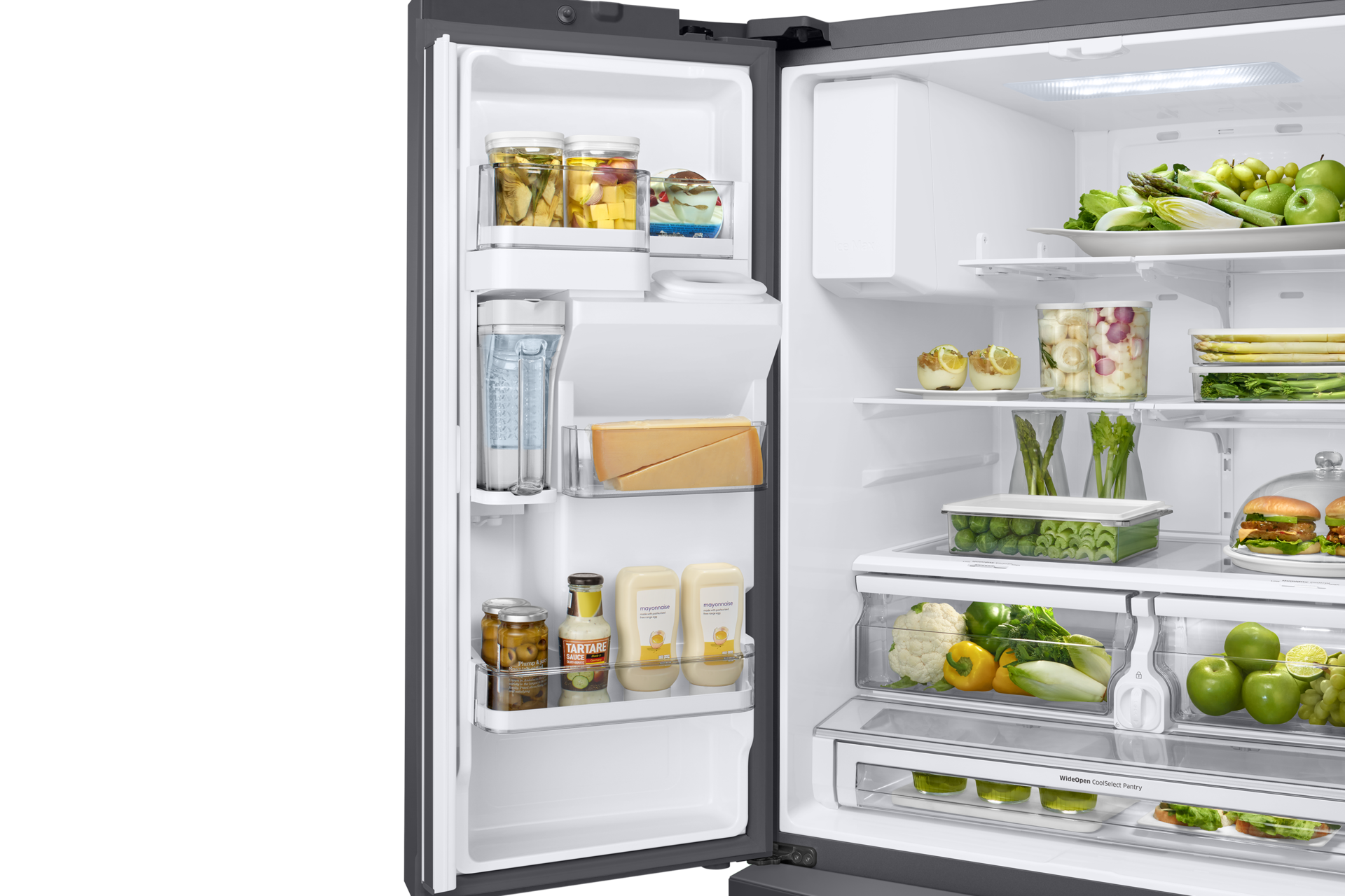 new-ice-maker-ice-max--l-door-bins-flip-up-shelf-lighting black