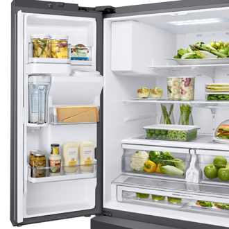 new-ice-maker-ice-max--l-door-bins-flip-up-shelf-lighting black