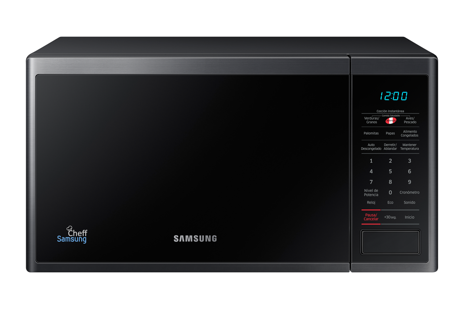 Horno Microondas Samsung Sin Dorador 23 Litros Negro Ms23J5133Ag/Ap -  Electrobello