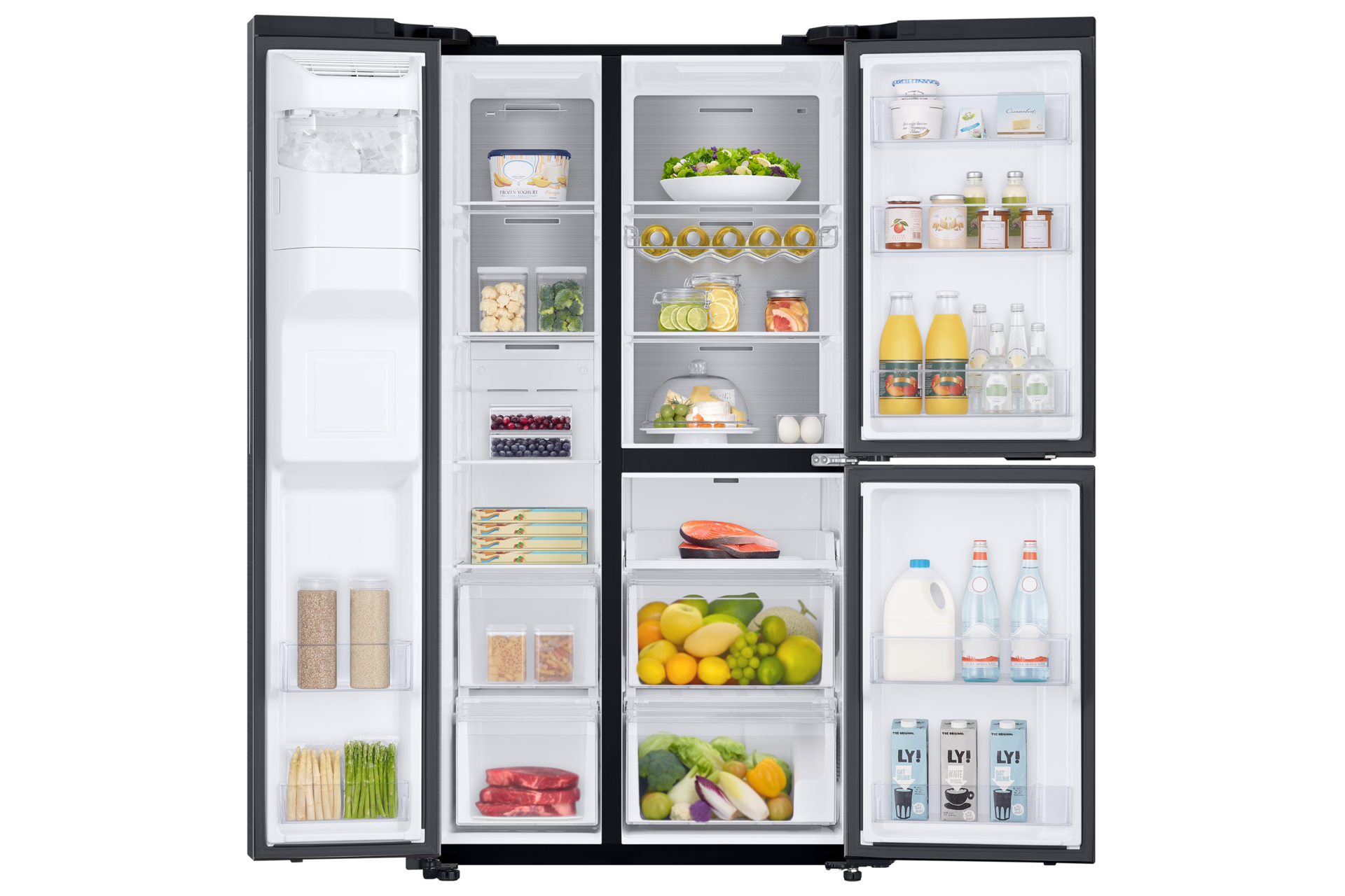 front-open-with-food black