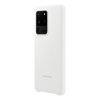 Funda Samsung Silicona Para Galaxy S20 Plus Blanco Modelo EF-PG985TW, Estado Como Nuevo