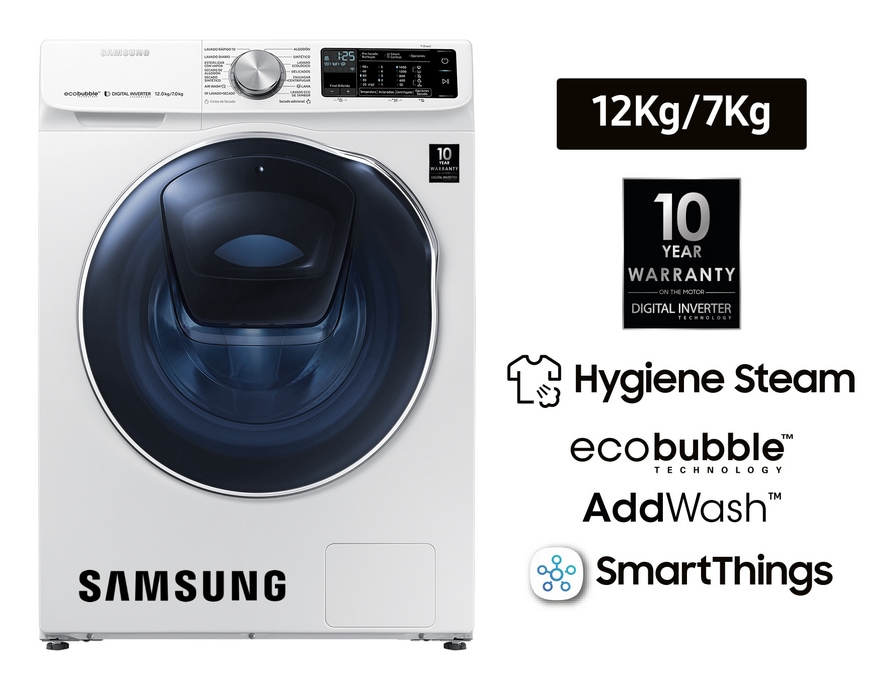 WD12N64FR2W Lavaseca AddWash™ con SmartThings 12 / 7 kg | PE