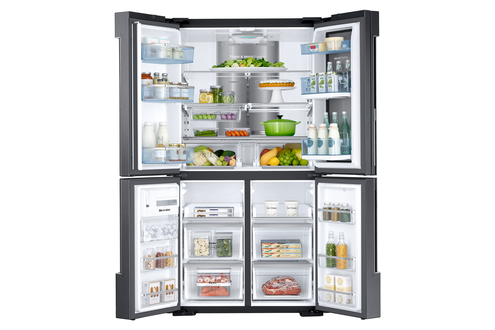 front-open-food silver