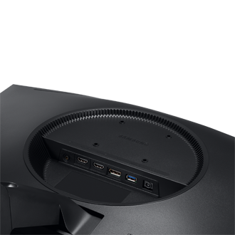 Buy a 27-inch CRG5 240Hz Curved Gaming Monitor with Flicker-Free technology that helps remove tiring screen flicker. A black Curved Gaming Monitor shows ports for cables