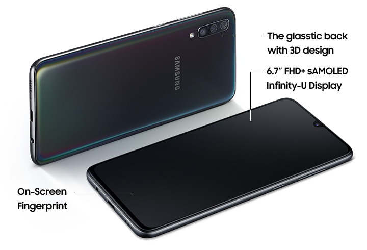 Galaxy A70 128GB black, 6.7 display