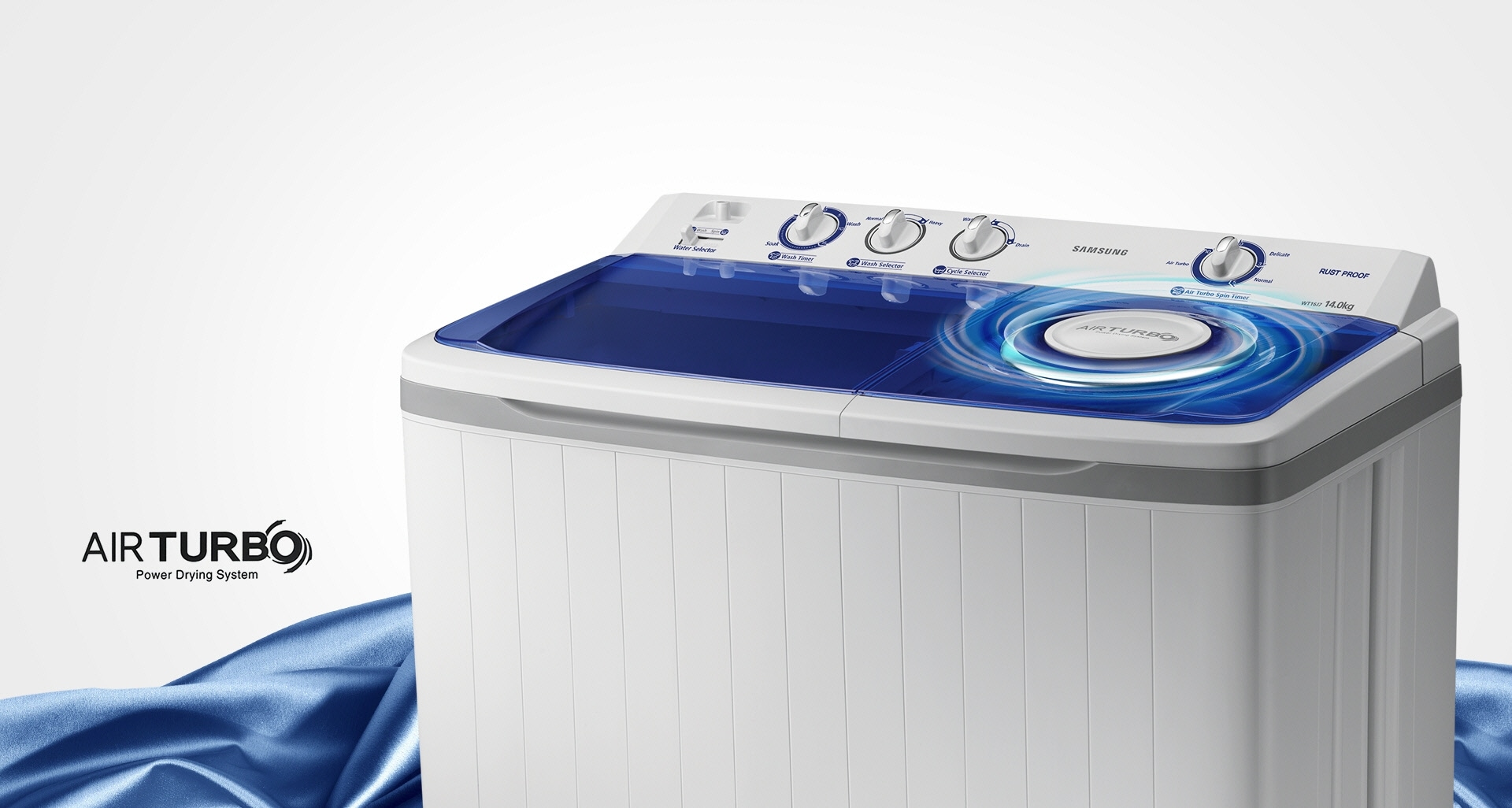 samsung 14 kg twin tub washing machine