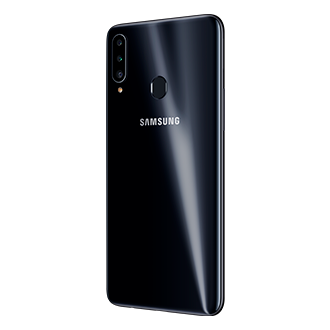samsung a20s price philippines 2021, SM-A207FZKGXTC, right perspective back view.