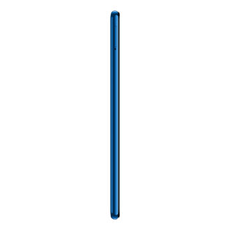 Blue Samsung Galaxy A7, left sideview