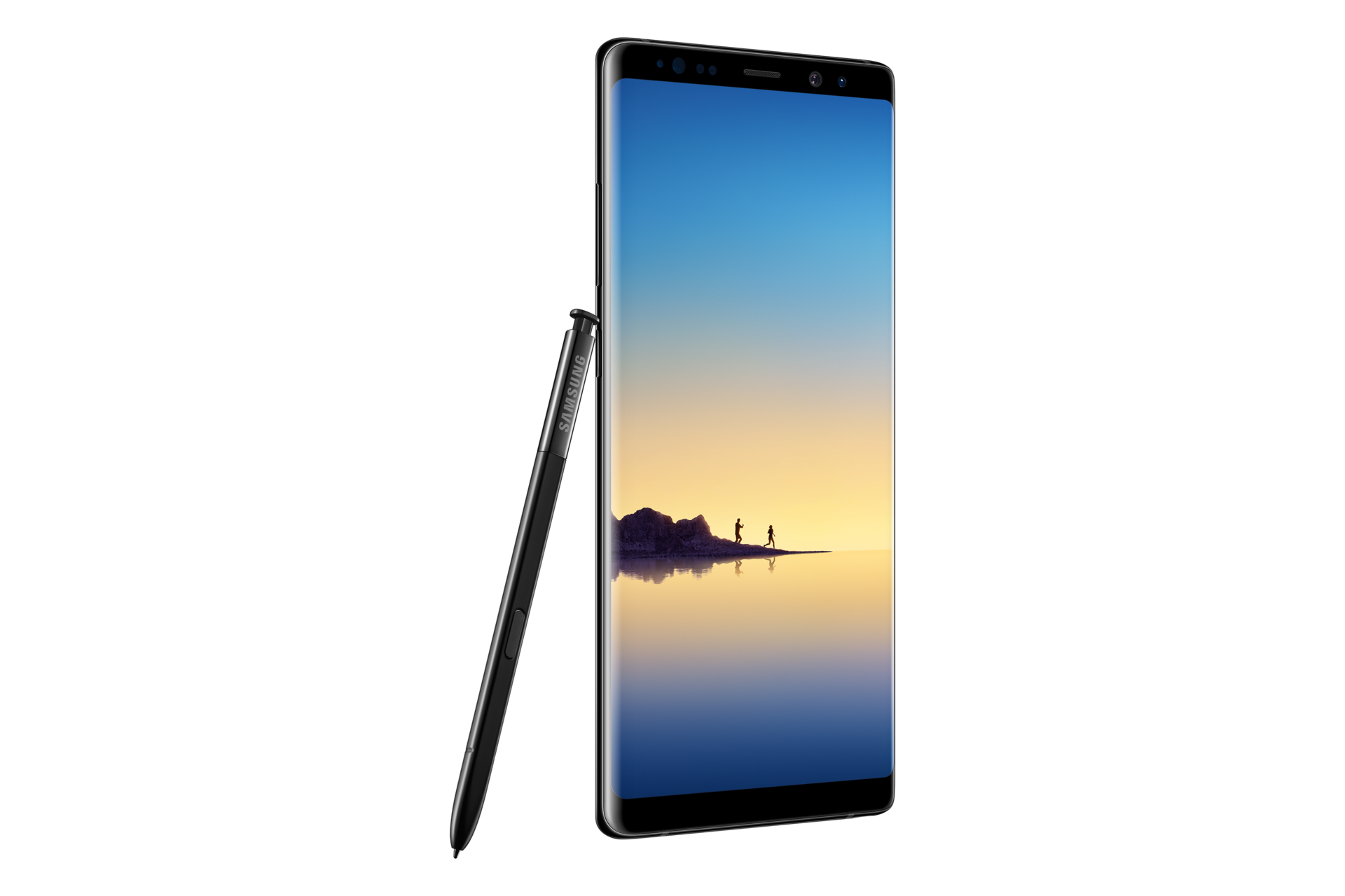 Samsung Galaxy Note 8 and S Pen left angular view