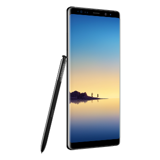 Samsung Galaxy Note 8 and S Pen left angular view