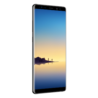 Left perspective of Galaxy Note8 Smartphone, see features at Samsung Official Store