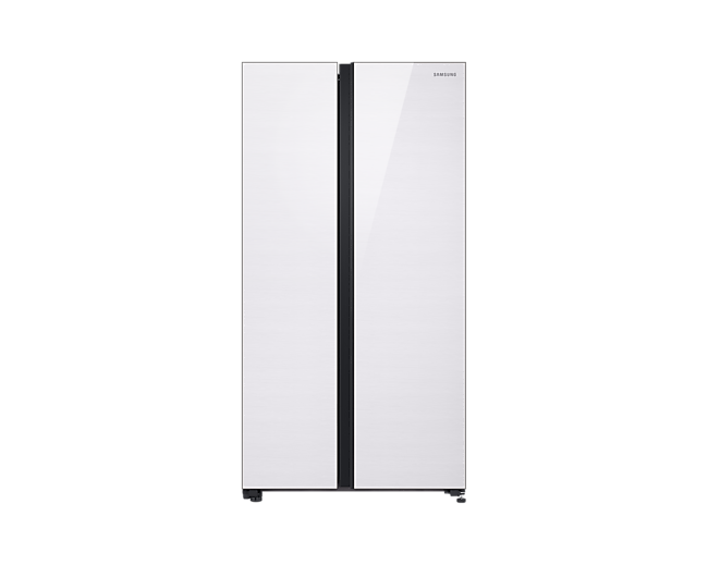 Purchase a 2-door fridge with Spacemax Technology, All-Around Cooling, Power Cool and Power Freeze, and Digital Inverter Compressor. The front white 24.7 cu.ft. Side By Side Classic