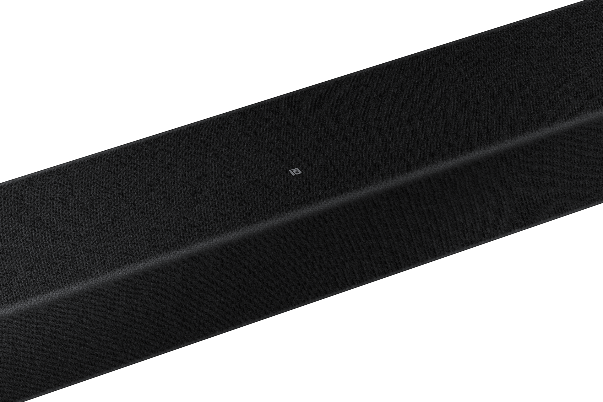Detailed left view of Samsung T-Series soundbar HW T400