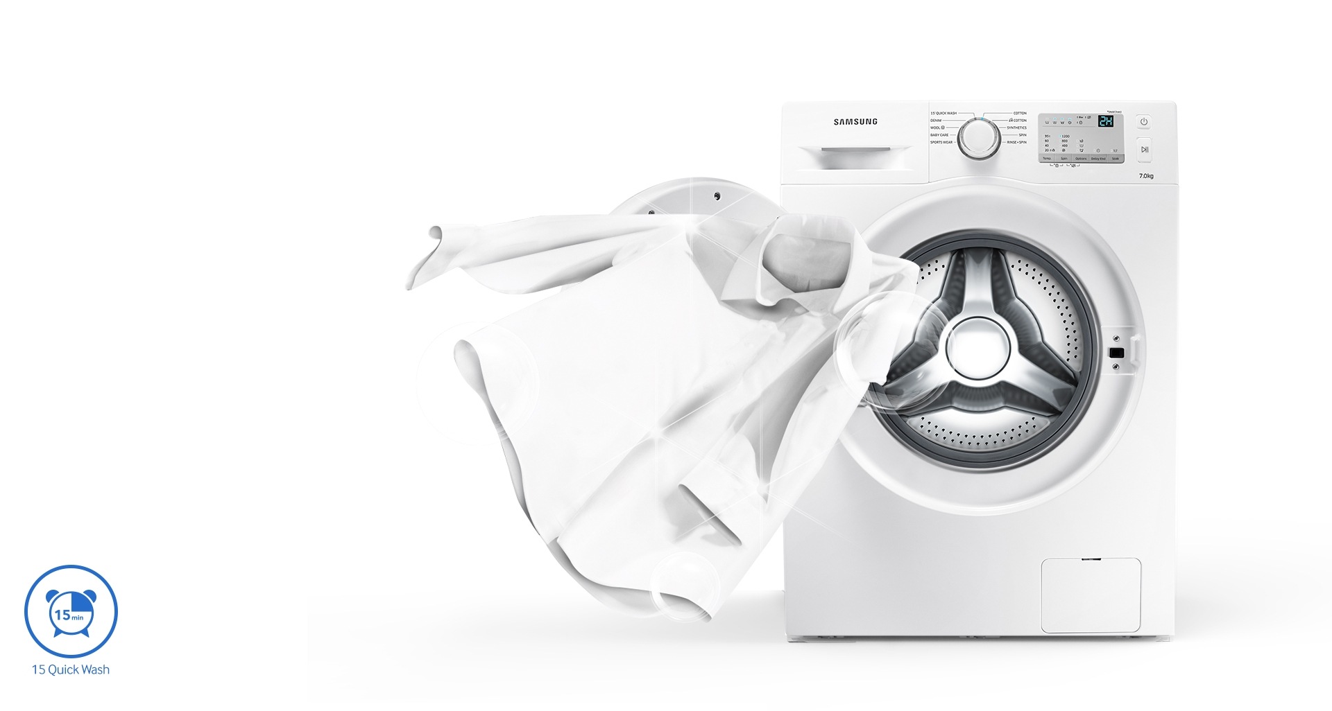 Samsung WW90J3283KW - Machine à laver - indépendant - largeur : 60 cm -  profondeur : 55 cm - hauteur : 85 cm - chargement frontal - 9 kg - 1200  tours/min - blanc