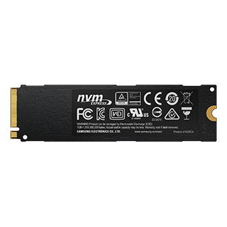 Zdjęcie, na którym widać tył dysku  dysk M.2 SSD NVMe 250GB 960 EVO MZ-V6E250BW.