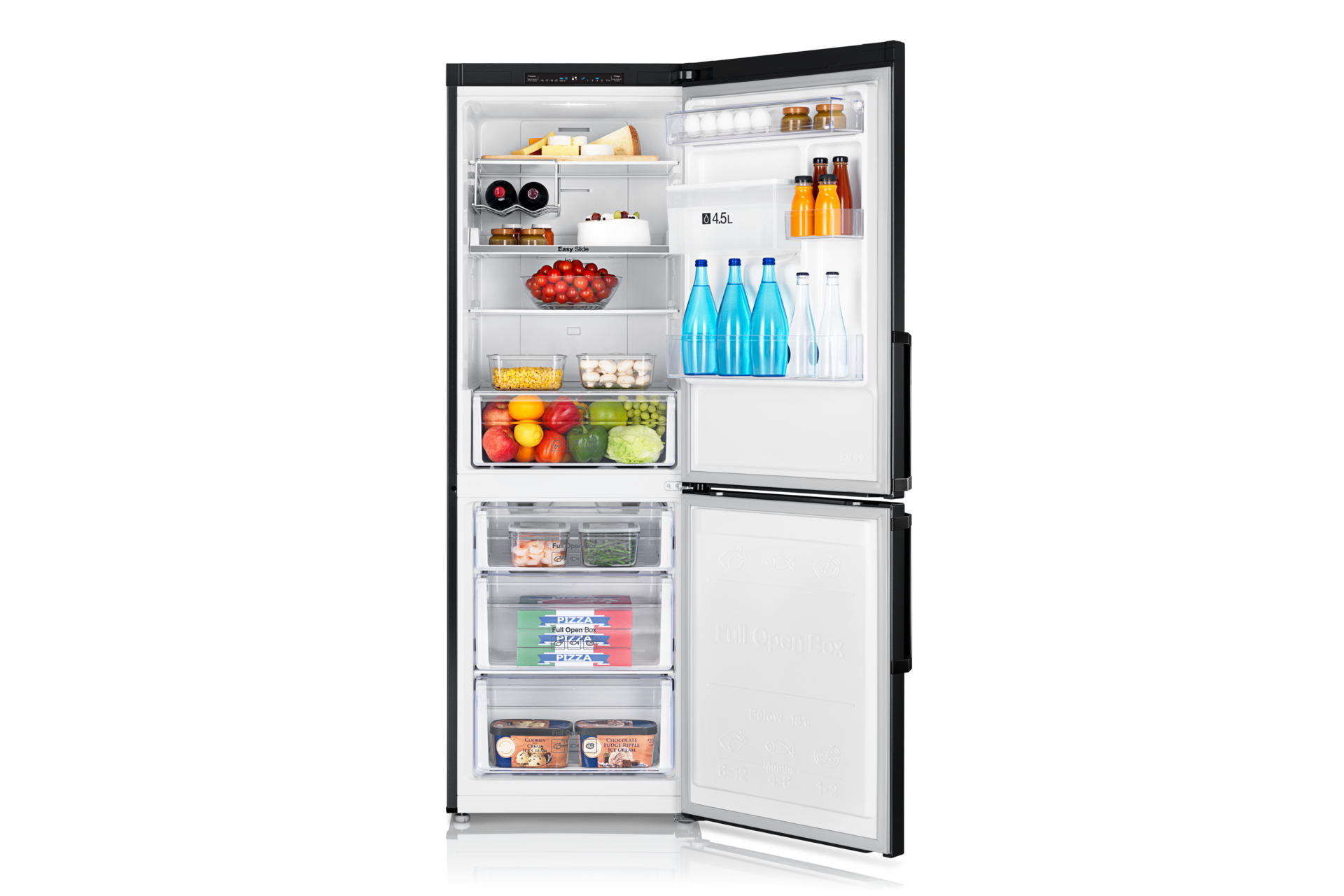 Dostosuj układ półek do swoich potrzeb i utrzymuj zawsze porządek wewnątrz swojej lodówki.