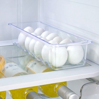 Pojemnik na jajka i inne produkty pozwala utrzymać porządek w lodówce Samsung Side by Side RS50N3913BC/EO