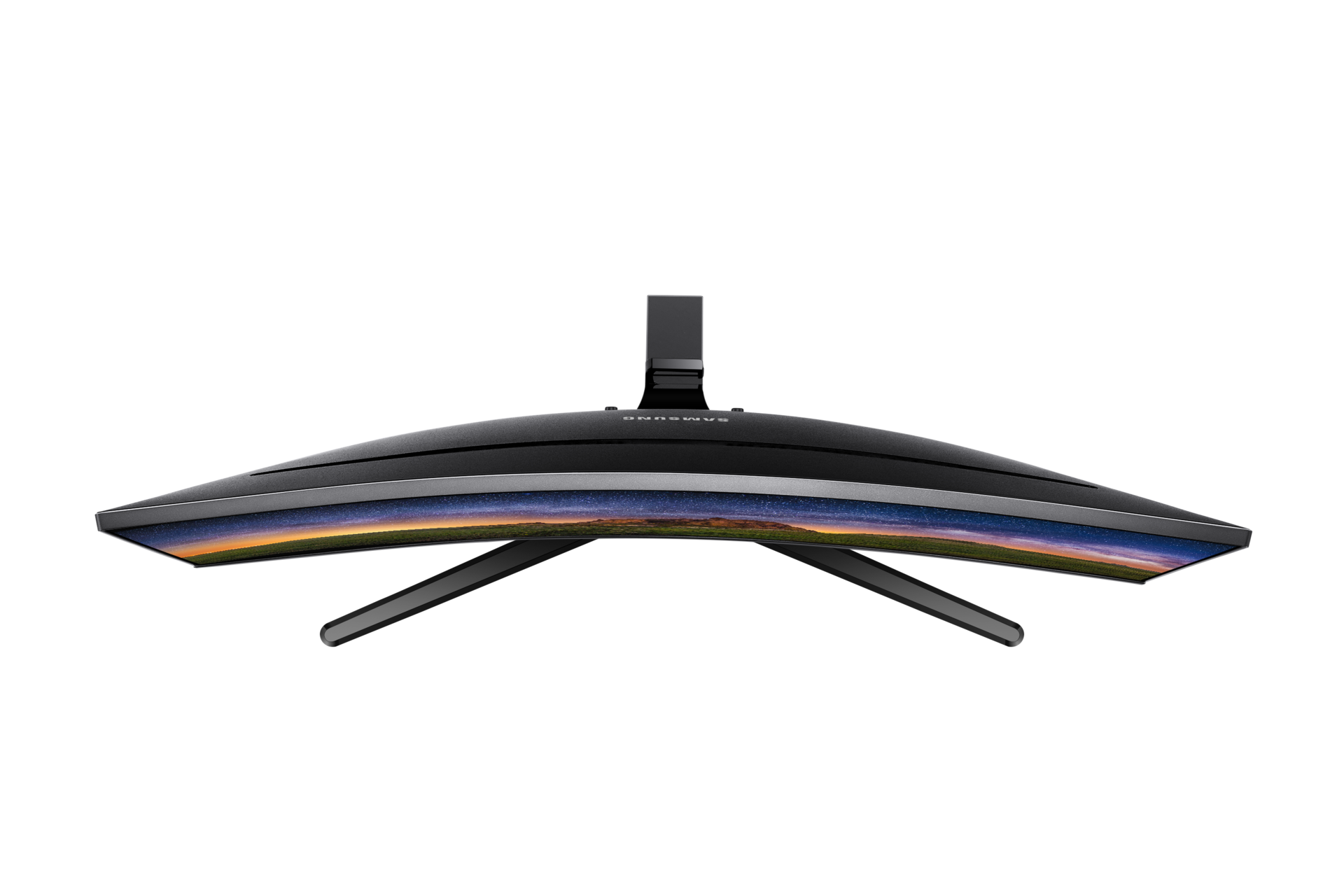 Zobacz, jak wygląda od góry monitor 27 cali zakrzywiony Samsung LC27JG50QQUXEN.