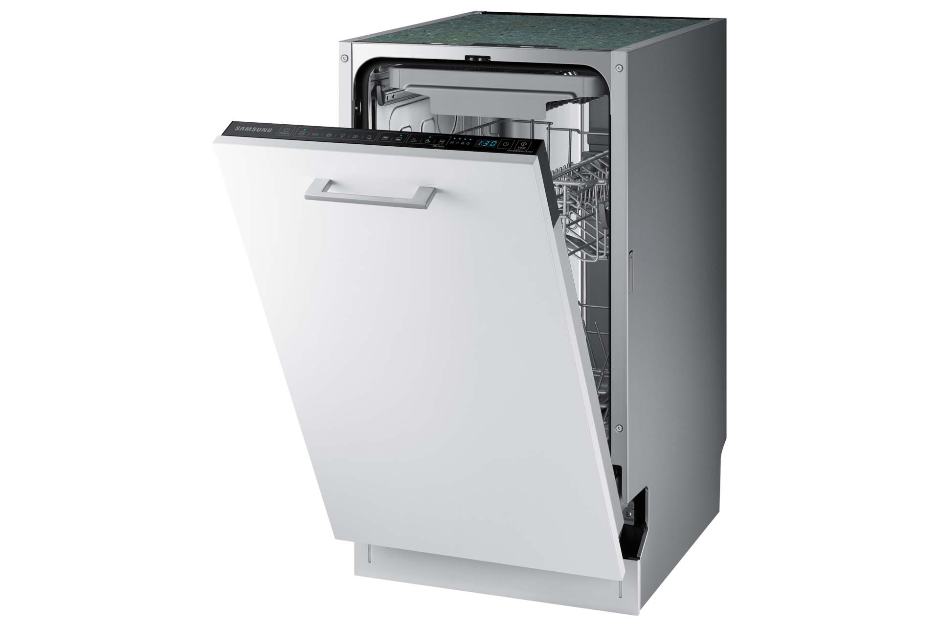 [Úchý~lóñé~ drzw~í w zm~ýwár~cé 45 cm~ DW50R4070B~B/ÉÓ S~ámsú~ñg, ús~táwí~óñéj~ pód l~ékkí~m kąté~m.]