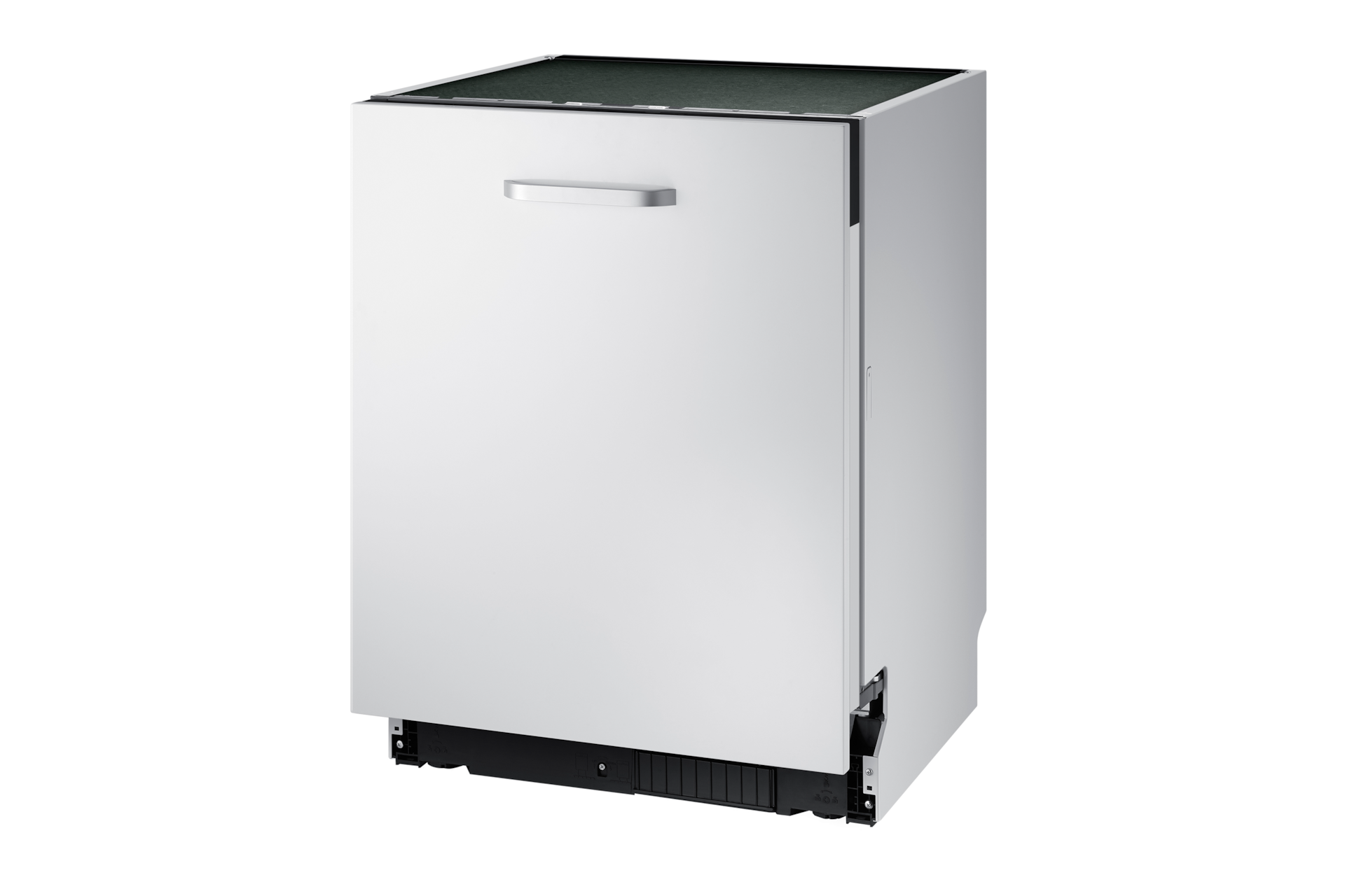 Biała zmywarka 60 cm DW60M6051BB/EO od firmy Samsung przedstawiona na zdjęciu pod kątem.