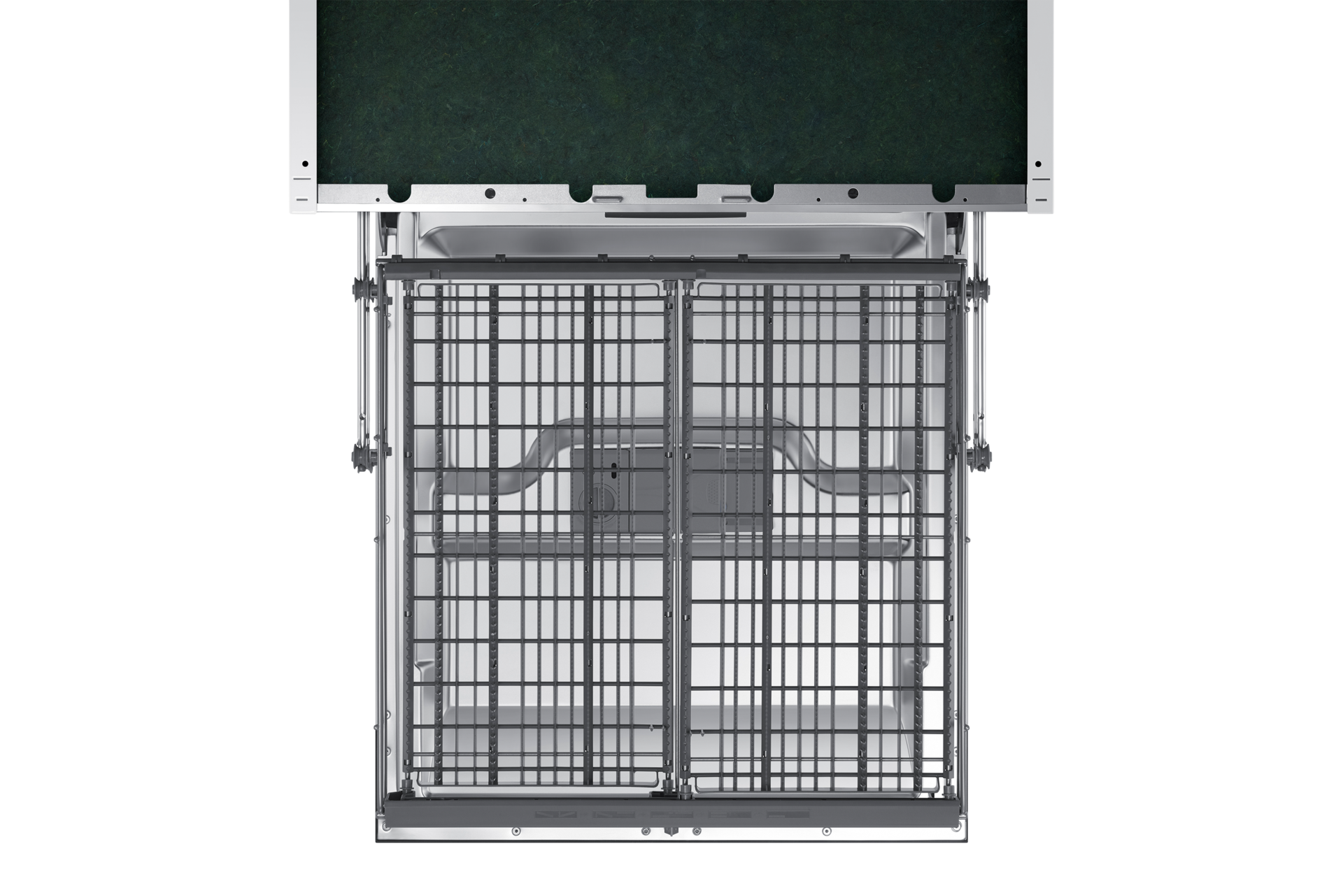 Szuflada na sztućce w zmywarce Samsung do zabudowy DW60M6070IB/ET – widok z góry.