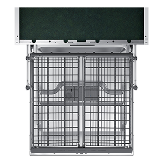 Zdjęcie przedstawia dodatkową szufladę na sztućce w zmywarce Samsung białej DW60M6070IB/ET.