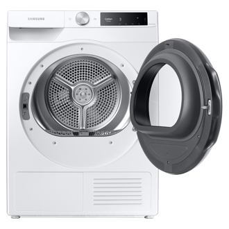 Suszarka Samsung 8 kg DV80T6220LE/S6 z otwartymi drzwiami - widok przód