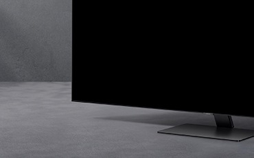 Vista frontale della TV da vicino