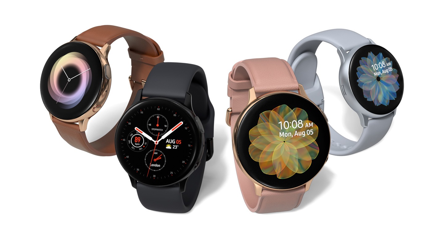 Zegarek sportowy Samsung Galaxy Watch Active 2 - kolory i materiały z których wykonane są zegarki Active 2 zaskoczą Cię jakością wykonania - dopasujesz Galaxy Watch do swojego ubioru i nastroju! Sprawdź! 