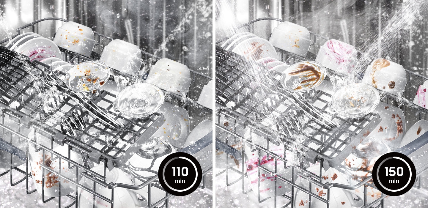 Завдяки автоматичній програмі у вбудованій посудомийній машині Samsung DW50R4060BB / EO, ваш посуд завжди чистий, оскільки він регулює час циклу до ступеня забруднення