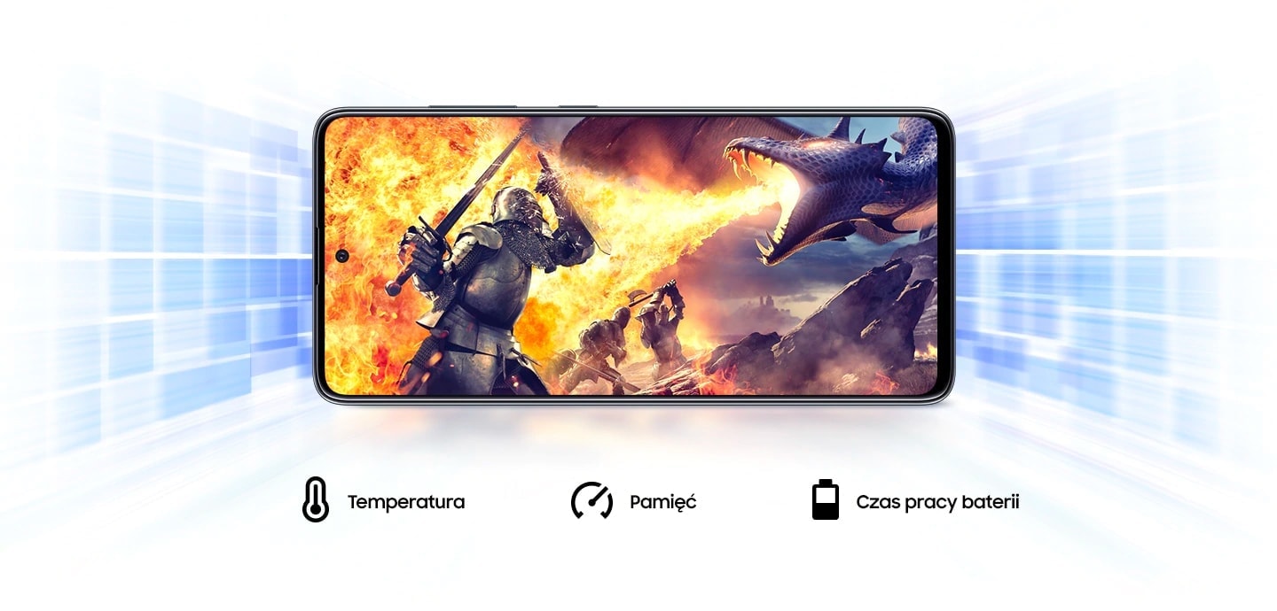 Dzięki trybowi Game Booster możesz cieszyć się płynną i niczym nie przerwaną grą na swoim smartfonie Galaxy A51