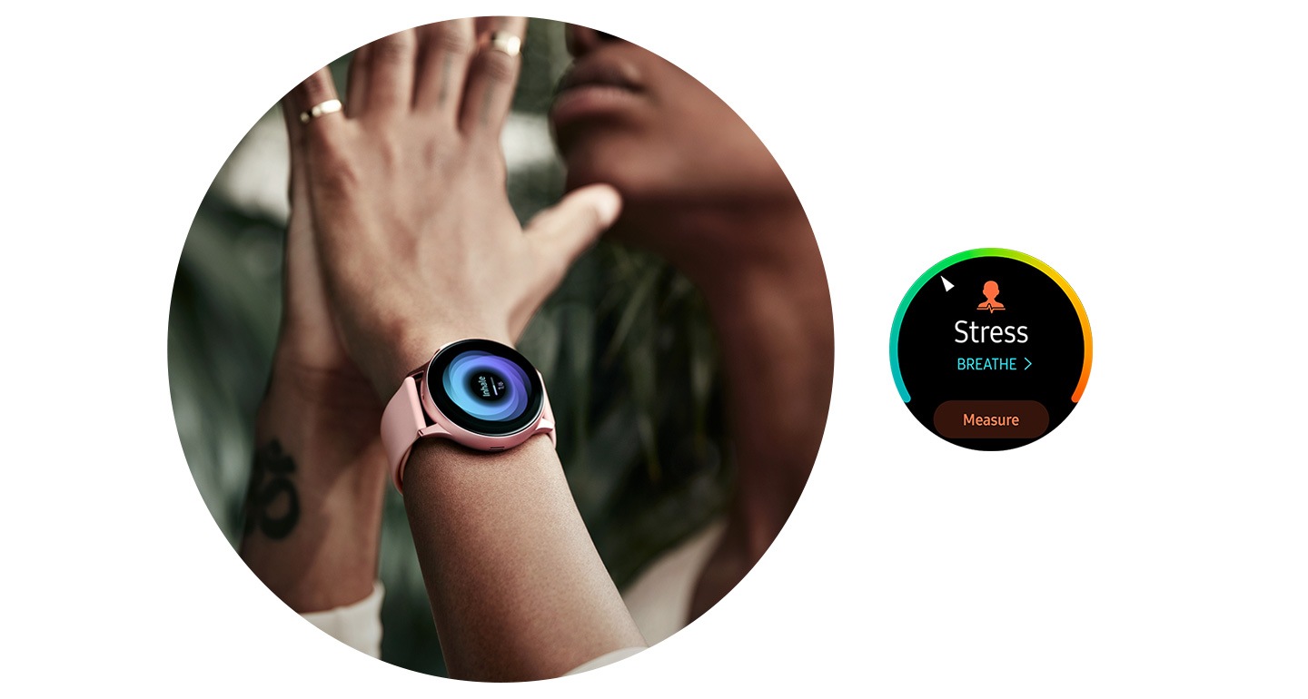 Chcesz badać także swoją sferę umysłu? Samsung Galaxy Watch Active 2 44mm SM-R820 pozwoli Ci także mierzyć poziom stresu i przypomni o ćwiczeniach oddechowych
