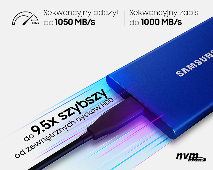 Przenośny dysk SSD T7 USB 3.2 1TB | MU-PC1T0T/WW | Samsung Polska